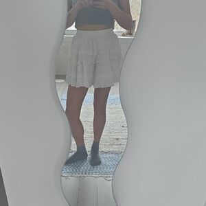 Tiered White Mini Skirt - Lightweight Ruffle Design